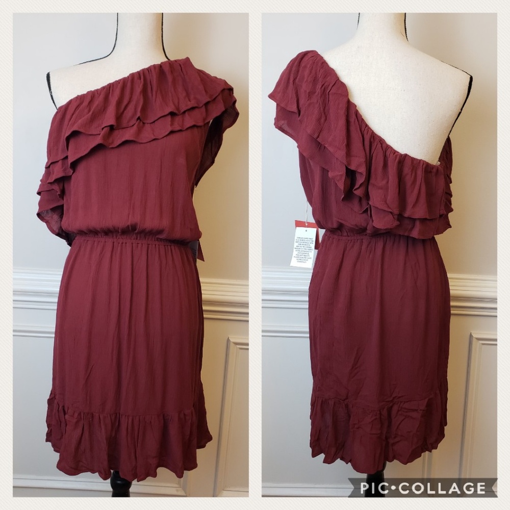 One Shoulder Ruffle Dress - Picture 3 of 7